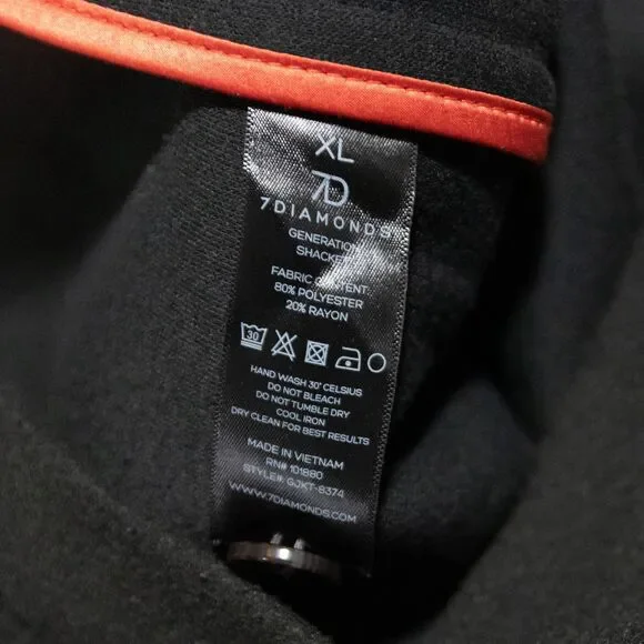 7 Diamonds Men's Black Shirt Jacket Like New!! - Picture 4 of 4